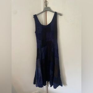 Origins Navy and Black Midi Dress